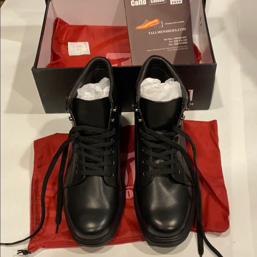 Toto men’s tall shoe boot size US 9 2.8 inch lift